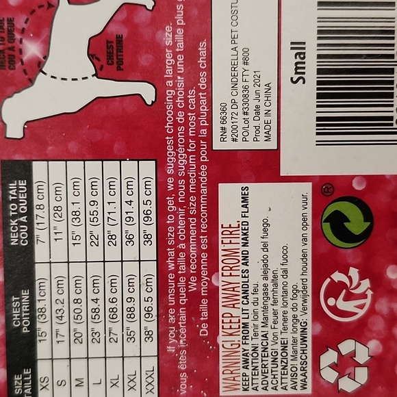 Brand New RUBIES DISNEY PRINCESS CINDERELLA 👸 PET COSTUME-S - Picture 5 of 6